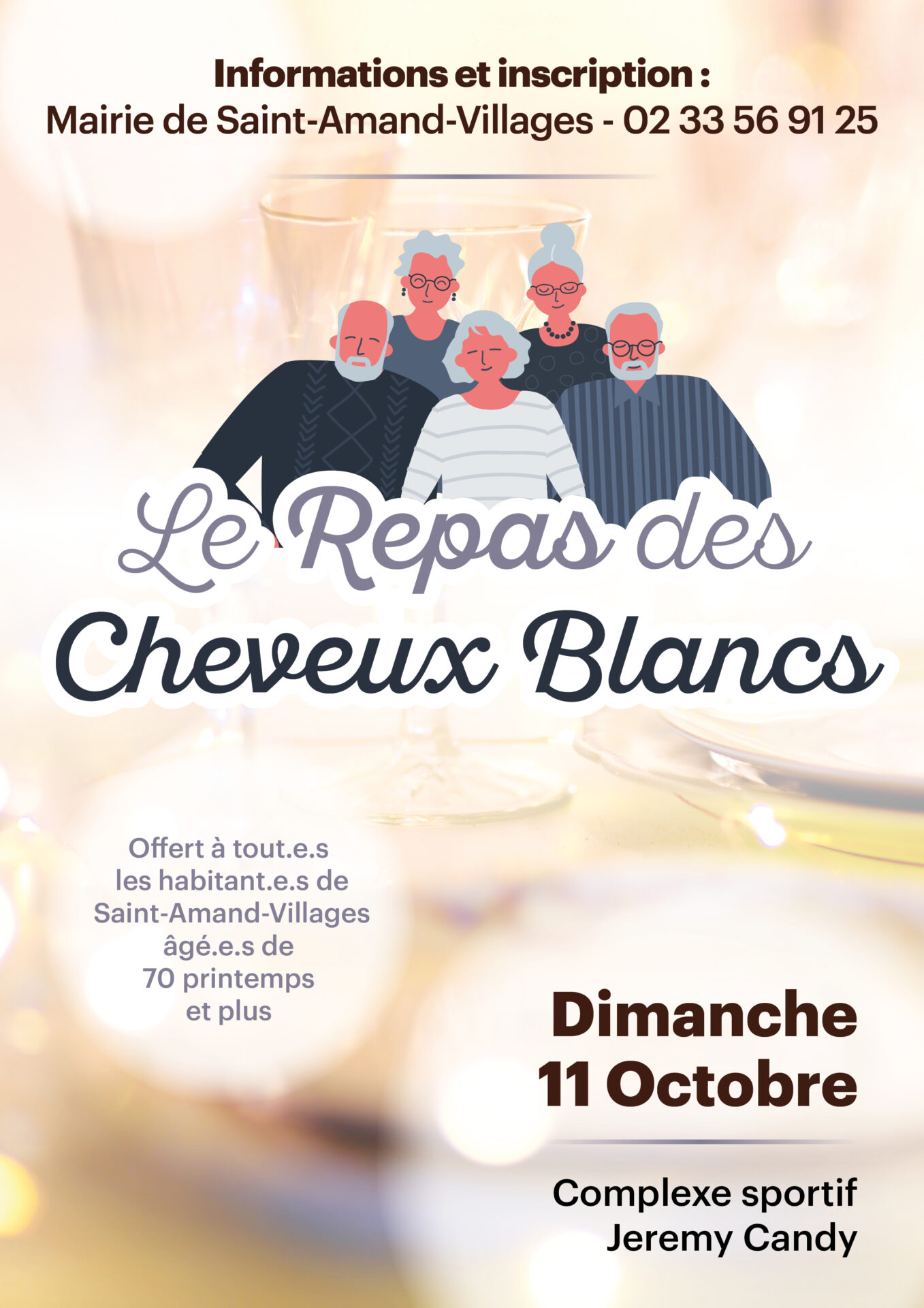 Repas cheveux blancs Saint Amand Villages