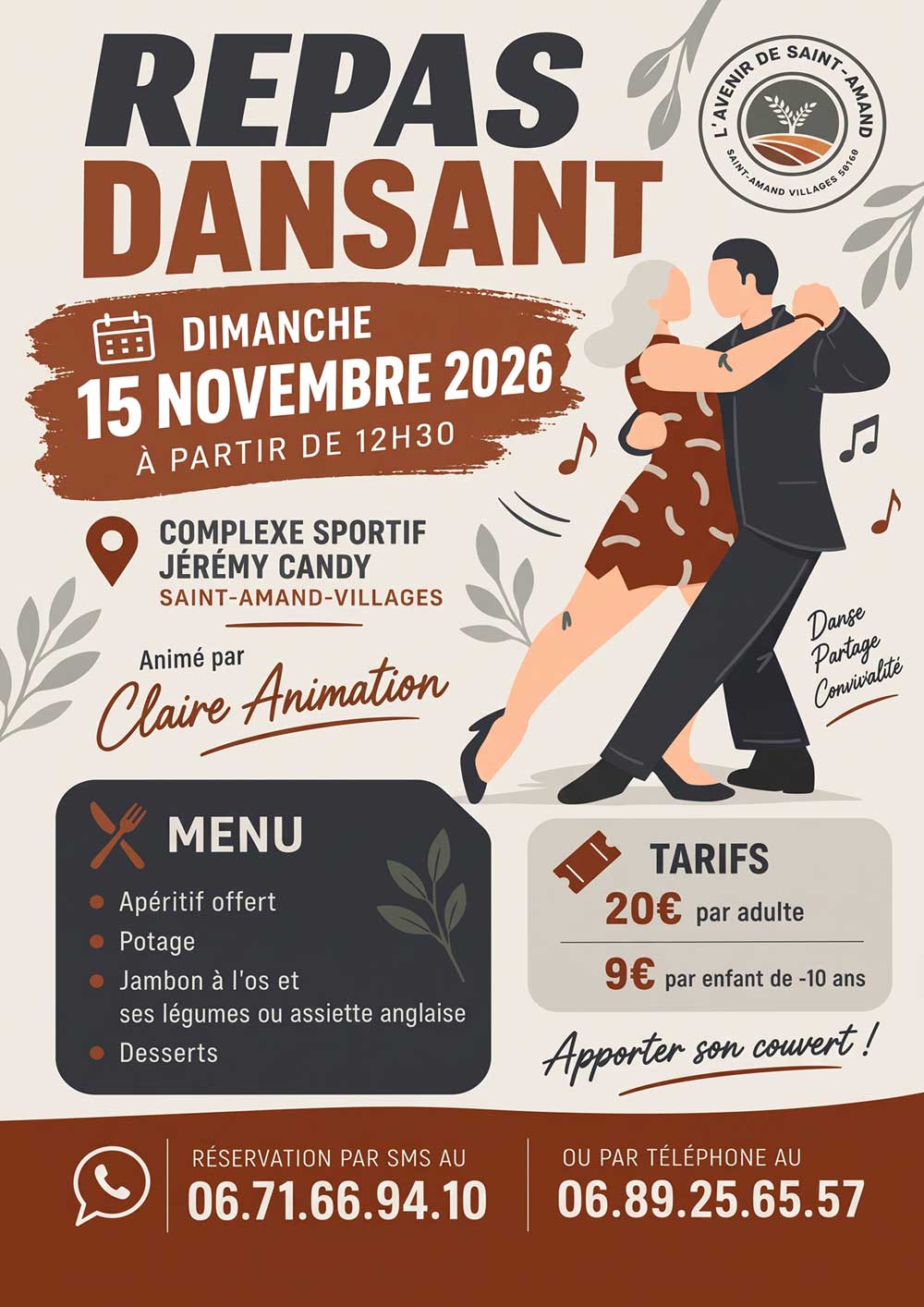 Repas dansant Avenir Saint-Amand